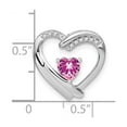 thumbnail image 3 of Sterling Silver Heart Pendant Necklace for Women with Pink Gemstone and Cubic Zirconia Accents, Intertwined Romantic Design, Sentimental Anniversary or Valentine Jewelry, 3 of 6