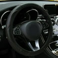 thumbnail image 1 of Universal 15 Inch Microfiber Leather Steering Wheel Cover, Anti-Skip Grip, Easy Install, for Cars 14.5-15.5 Inches, Luxury Decor & Protection, 1 of 7