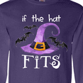 thumbnail image 4 of Inktastic If the Hat Fits Halloween Witch Hat and Bats Long Sleeve T-Shirt, 4 of 5