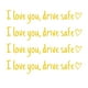 thumbnail image 1 of Adhesivo de Espejo Retrovisor Conduco con Seguridad Usted Pegatina de Espejo Retrovisor en Forma de Corazón Inglés, 1 of 1