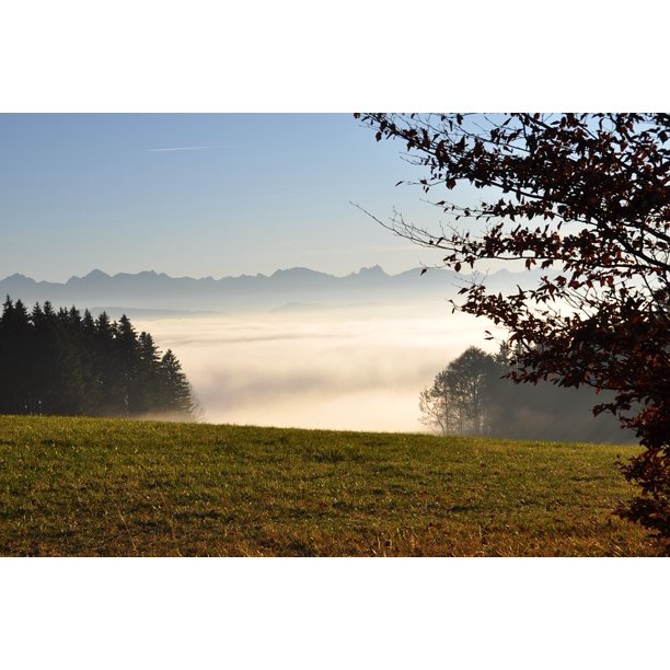 Deep Mist Allgaƒae A A U Mountains Panorama Auerberg Inch By 30 Inch Laminated Poster With Bright Colors And Vivid Imagery Fits Perfectly In Many Attractive Frames Walmart Com Walmart Com