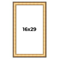 16x29 Frame Gold Plein Aire Solid Wood Picture Frame Width 2 Inches | Interior Frame Depth 0.5
