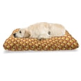 thumbnail image 1 of Abstract Pet Bed, Continuous Flaming Art Deco Wall Paper Tangerine Tones Illustration, Chew Resistant Pad for Dogs and Cats Cushion with Removable Cover, 24" x 39", Vermilion Mustard, by Ambesonne, 1 of 4