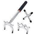thumbnail image 1 of Queue de Billard Rétractable Pont avec 3 Pcs Tête de Pont en Laiton Amovible Accessoires de Table de Billard, Argent, 1 of 4