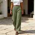 thumbnail image 6 of Hilenly Wide Leg Pants Woman High Waist Pull On Casual Pants Palazzo Pants for Women Dressy with Pockets, 6 of 8