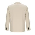 thumbnail image 6 of SuTry Men's Fall Loose Suit Jackets Trendy Solid Color Long Sleeved Lapel Collar Blouses Button Closure Suitable for Daily Wearing(Beige#4,2XL), 6 of 8