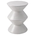 thumbnail image 2 of Home Square Union 16" Round Modern Sealed Concrete End Table in White - Set of 2, 2 of 2