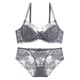thumbnail image 3 of Ropa interior sexy europea y americana de talla grande para mujer, sujetador de encaje transpirable transparente ultrafino, conjunto de sujetador antiflacidez pequeño con pecho grande, 3 of 6