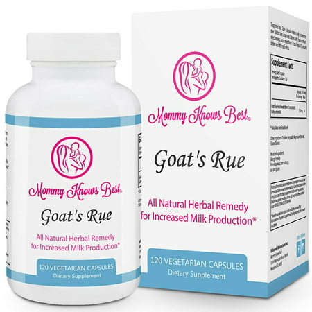 Mommy Knows Best Goat's Rue Lactation Aid Support Supplement for Breastfeeding Mothers 120