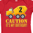 thumbnail image 4 of Inktastic 2nd birthday construction truck, cement mixer - 2 years old Boys or Girls Baby Bodysuit, 4 of 5