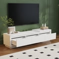 thumbnail image 4 of Black TV Stands for Living Room, Extendable Under TV Table Stand Cabinet with Drawers, Entertainment Center with Storage, Modern Entertainment Media Console Center for Living Room, Bedroom, 4 of 10