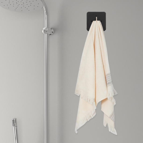 Estante organizador de toallas de baño y cocina sin perforaciones (negro) JShteea Libre de BPA