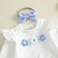 thumbnail image 6 of Cjfdfy Toddler Baby Girl Fall Winter Clothes Flower Ruffle Long Sleeve Sweatshirt Floral Layered Skirt Bow Headband Three-piece Set Little Baby Cute Fall Winter Outfits, 6 of 9