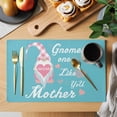 thumbnail image 2 of GNOME ONE Placemats Set of 2, LIKE YOU MOTHER Mother's Day Turquoise Non-Slip Place Mats Washable Table Mats for Kitchen Dining Table Decorations Indoor/Outdoor, 2 of 9