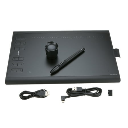 drawing tablet huion graphic micro usb new 1060plus with built-in 8g memory card 12 express keys digital painting rechargeable