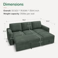 thumbnail image 2 of Marrber Reversible Modular Sofa Bed with Storage, Corduroy Green - Pull-Out Sleeper Sectional Couch, Space Saving Design, 2 of 8