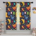 thumbnail image 5 of Blackout Kids Curtains,DarkBlue Cartoon Dinosaurs Planets Pattern Childrens Insulated Curtains Set Of 2,Bedroom Essentials,Toddler Room Decor 42"x63", 5 of 5