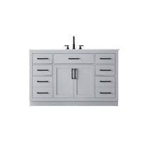 Elegant Kitchen and Bath Alden 54 Inch Single Bathroom Vanity In Grey