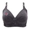 thumbnail image 4 of THDHVS Women's Bras,Lady's Lace Flower Gathered Together Large Size Daily Bra Underwear No Rims Gray36, 4 of 7