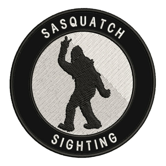 Sasquatch Sighting 3.5" Iron On Or Sew On Embroidered Fabric Badge Patch Unexplained Mysteries Iconic Series