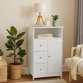 thumbnail image 6 of Benjara 39" Storage Cabinet with 3 Drawers- 1 Open Shelf- Crisp White Finish, 6 of 9
