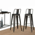 thumbnail image 5 of Simpli Home Rayne 30" Industrial Metal Bar Stool in Gun Metal Gray (Set of 2), 5 of 9