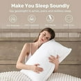 thumbnail image 3 of Ultra Soft Hotel Collection Luxury Bed Pillows - 100% Cotton Cover Standard Size Set of 2 Down Alternative Pillow Bedding Fluffy Pillow for Back, Stomach or Side Sleepers, 3 of 6