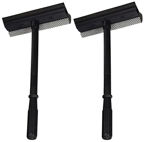5 Pack of Black Duck Brand Window and Windshield Cleaning Sponge and Rubber Squeegee Now with Longer Handle! 