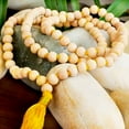 thumbnail image 2 of SoulGenie Meditation Mala Beads - Superior Grade Tulsi Wood - Unisex - Light Brown Color, 2 of 8