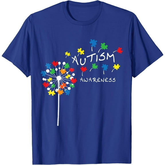 Dandelion Puzzle Piece Cool Autism Awareness Gift Unisex T-Shirt for Men Women Kids Toddler