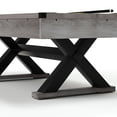 thumbnail image 3 of HomeMindful Modern Pool Table with X-Base, 84" Pool Table with Billiard Balls, Cues, Pool Cue Chalk, Cleaning Brush, X-Legs, Black Cloth, Rustic Grey,84.1" L x 46.5" W x 32" H, 3 of 9