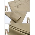 thumbnail image 5 of Pantalones a juego, delgados, cónicos, elásticos, casuales, 102 x 79 cm, color caqui, 5 of 5