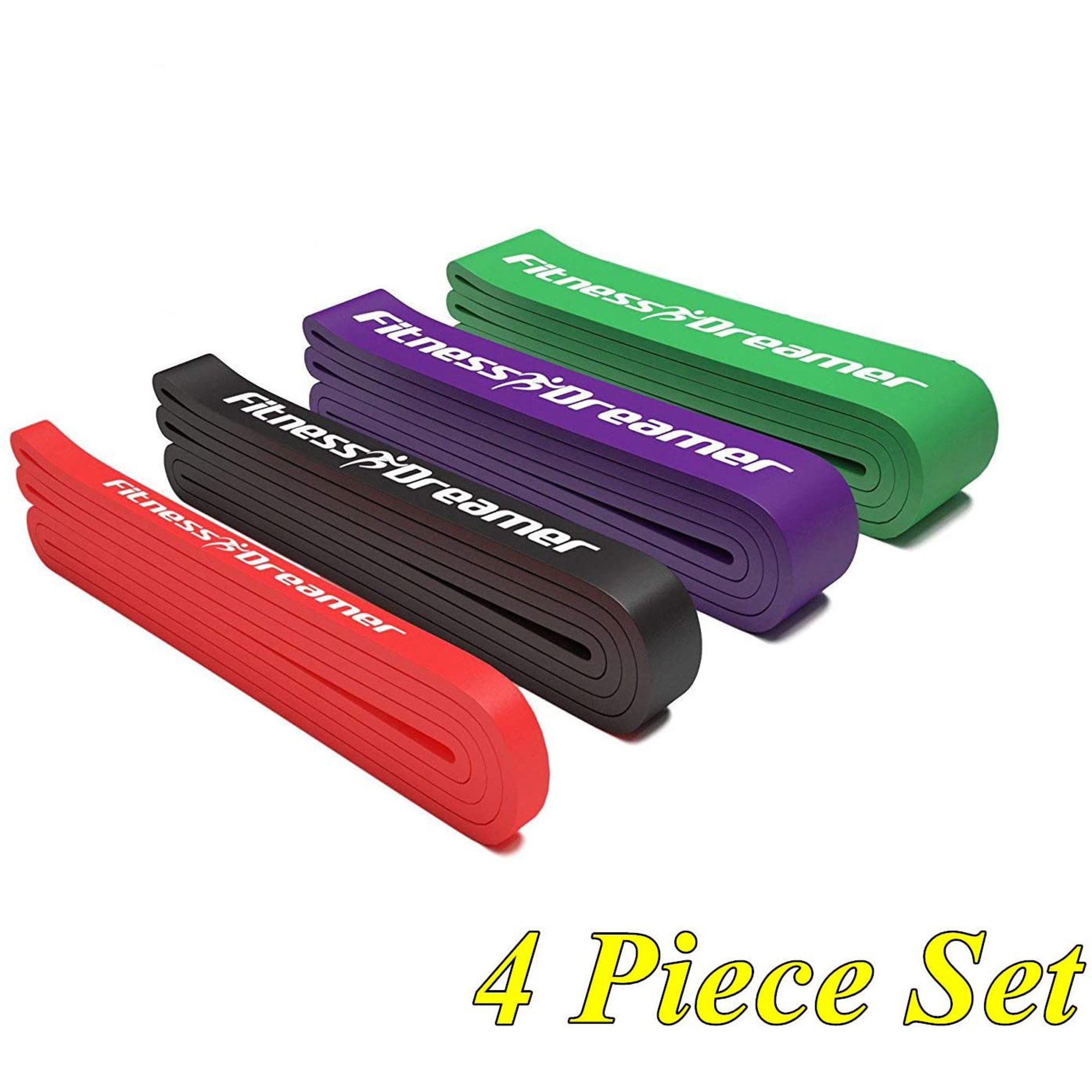 Fitness Dreamer Resistance Bands, Exercise Loop Bands and Workout Bands Set of 4, 41-inch Fitness Bands for Training or Physical Therapy-Improve Mobility and Strength