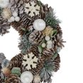 thumbnail image 3 of Northlight 12.5" Unlit Frosted Glitter Pine Cone and Fruit Artificial Christmas Wreath, 3 of 3