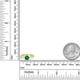 thumbnail image 6 of Gem Stone King 14K Two Tone Gold Green Created Emerald and Lab Grown Diamond Engagement Ring for Women | 1.16 Cttw | Round 6MM | Gemstone May Birthstone | Size 5, 6 of 6