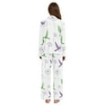 thumbnail image 3 of FORMRS Womens Pajama Set Long Sleeve Top and Pants with Pockets Soft Comfy Lounge Sleepwear, Sizes S-2XL, Purple Birds, 3 of 7