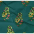 thumbnail image 4 of oneOone Organic Cotton Poplin Twill Fabric Leaves|Swirl & Floral Block Printed Fabric 1 Yard 42 Inch Wide, 4 of 4