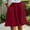 Red women cotton linen shorts a1, variant on Cagogo Womens Cotton Linen Shorts Elastic Waist Flowy Solid Casual Mini Skirt Skirtlike Summer Beach Vacation Lounge Trousers Loose Fit Pockets Daily Wear, White L