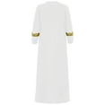 thumbnail image 4 of Linjinx Robe de Danse de Louange pour Filles Abaya à Manches Longues Robe Maxi de Fête Prière Musulmane Islamique Dubaï Robe Décontractée Blanc 12, 4 of 7