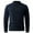 Navy, variant on Men's Pullover Sweatshirt, Long Sleeve Round Neck Top with Soft Velvet Lining and Front Pocket for Casual and Daily Wear