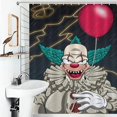 thumbnail image 4 of Killer Klowns from Outer Space Clown Shower Curtain, Bath Curtain Bathroom Home Decor Waterproof Polyester for Bathroom with 12 Hooks 56.30x70.87Inch（143x180cm）, 4 of 8