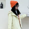 thumbnail image 6 of URMAGIC Toddler Boy Girl Fall Warm Jacket Kids Solid Color Long Sleeve Hooded Outwear Flannel Coat, 6 of 8