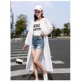 thumbnail image 2 of Cárdigan de chal liso de verano con capucha, camisas de playa, cárdigan de manga larga de gran tamaño para mujer, blusas sueltas con protección solar tipo vendaje, 2 of 5