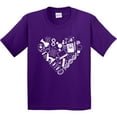 thumbnail image 3 of Inktastic Science Heart Beaker, Book, Dna and Microscope Youth T-Shirt, 3 of 5