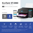 thumbnail image 6 of Epson EcoTank ET-2980 Wireless All-in-One Color Supertank Printer with up to 3 Years of Ink, Refillable Tanks, Perfect for Home, 15 PPM, 1.44\" Color Screen, Auto 2-Sided Printing, 6 of 8