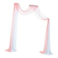 thumbnail image 1 of Cortina de arco reutilizable de 70 x 550 cm para decoración de recepciones y baby showers. 1 blanco 1 rosa melocotón, 1 of 9