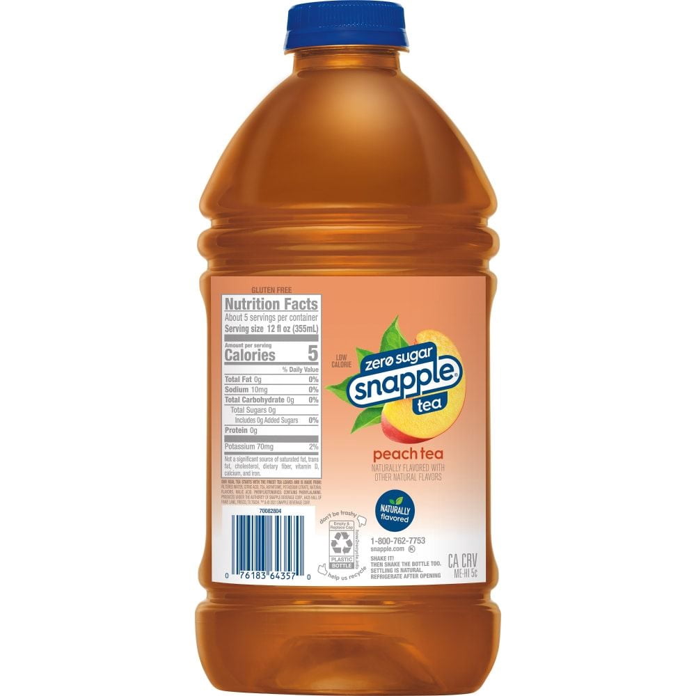 Snapple Peach Tea Zero Sugar The Fantastic Four: First Steps Limited Edition Juice Drink Bottle 64 fl oz - Pack of 3