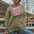 thumbnail image 2 of Distressed Mama - Retro Groovy Wavy Text Mother's Day Art Merch Gift, Sand Hooded Sweatshirt or Hoodie, Medium, 2 of 5
