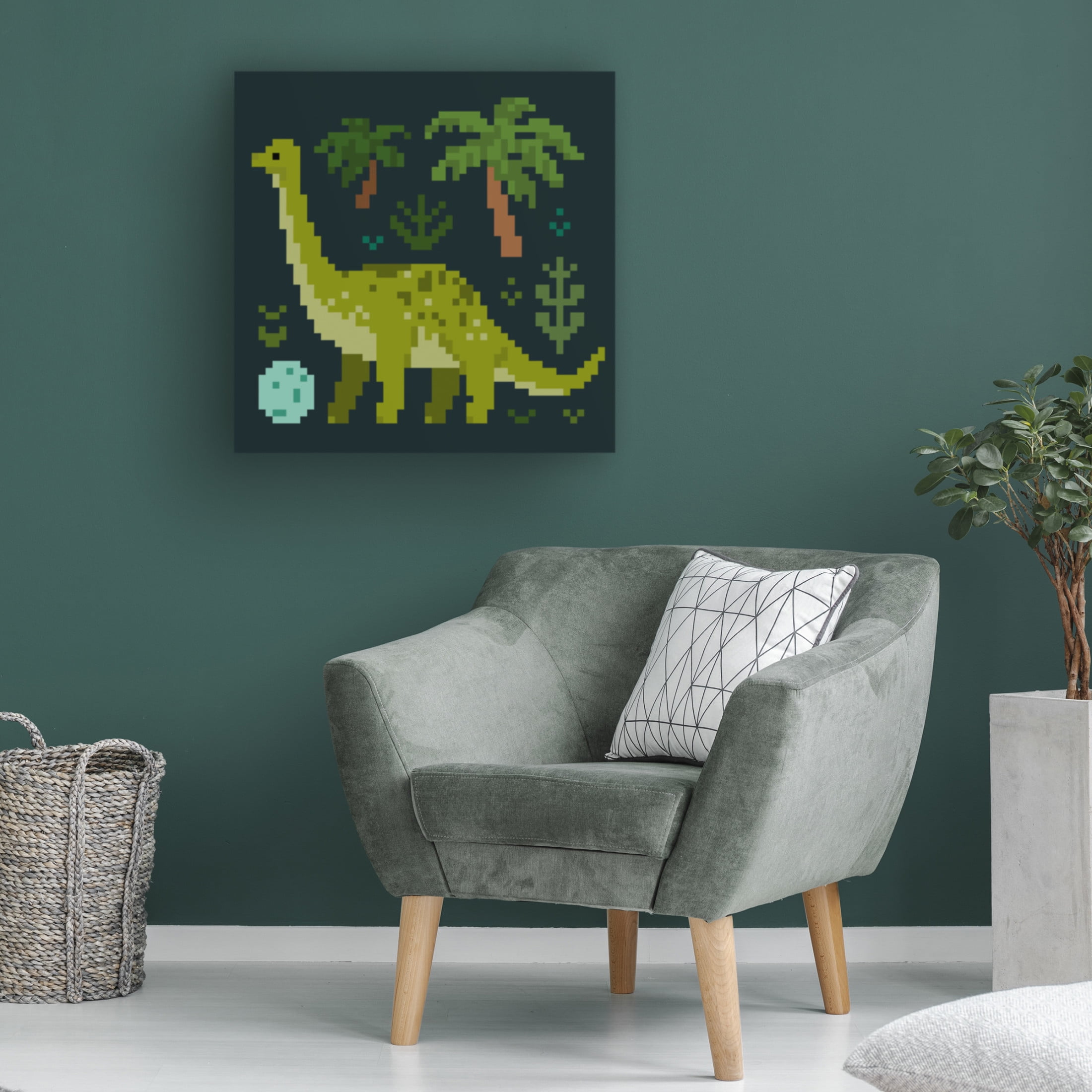 Trademark Fine Art Victoria Barnes  Pixel Dinos IV Canvas Wall Art