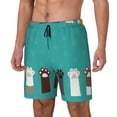 thumbnail image 2 of Haiem Cute Cat Paw And Dog Mens Swim Trunks with Compression Liner 2 in 1 Swimming Shorts Stretch Swimwear Quick Dry,Board Shorts-Small, 2 of 9
